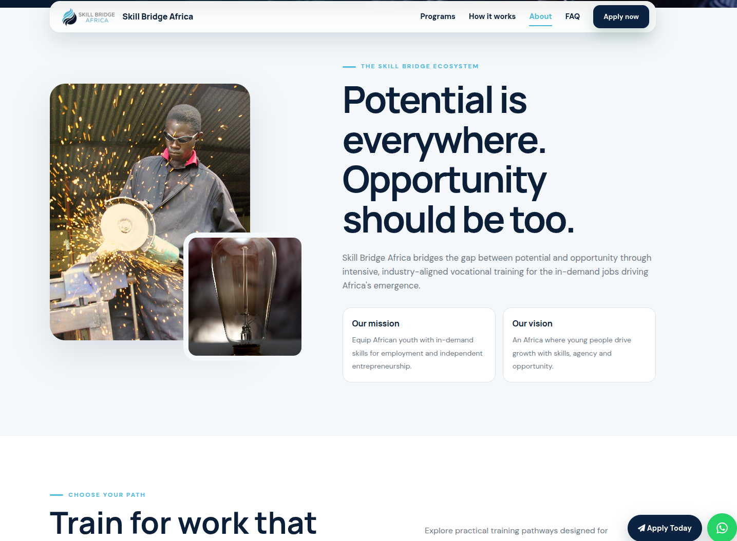 Skill Bridge Africa programs